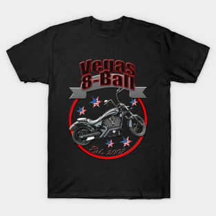 Vegas 8-Ball U.S.A. Star Motorcycle T-Shirt